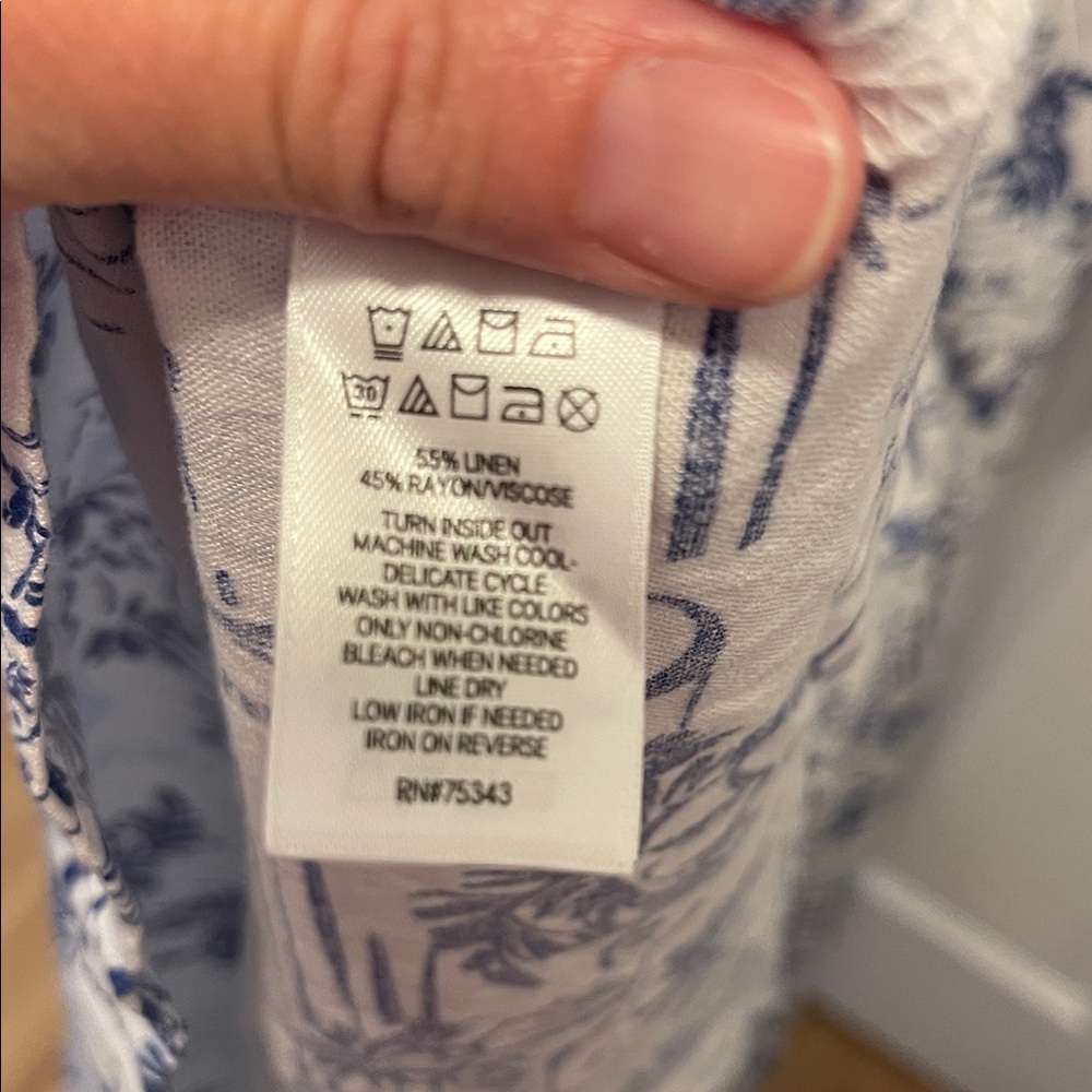 Calypso Elegant Blue and White Floral Maxi Dress - Picture 3 of 7